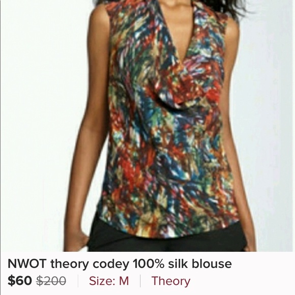 Theory NWT silk top - Picture 5 of 5